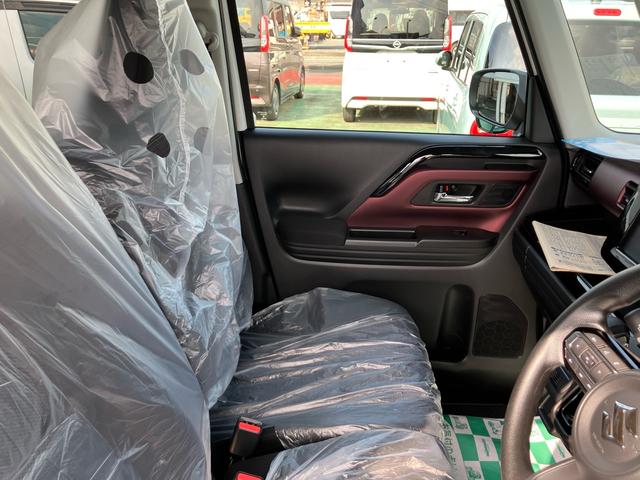 スペーシアカスタム ハイブリッドＧＳ　セーフティサポート　届出済み未使用車　スマートキー　プッシュスタート　片側パワースライドドア　オートライト　ＬＥＤ　シートヒーター　アルミホイール　純正バイザー　純正マット（21枚目）