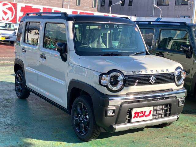 ハスラー タフワイルド 届出済未使用車 純正マットバイザー付き セーフティーサポート ルーフレール 専用アルミホイール シートヒーター キーレスプッシュスタート(3枚目)