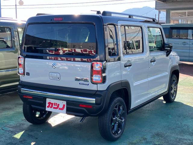 ハスラー タフワイルド 届出済未使用車 純正マットバイザー付き セーフティーサポート ルーフレール 専用アルミホイール シートヒーター キーレスプッシュスタート(4枚目)