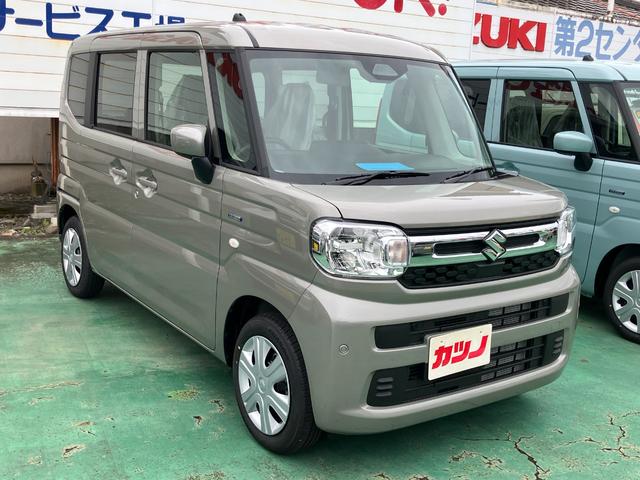 スペーシア ハイブリッドＧ　届出済未使用車　純正マット　バイザー　セーフティーサポート　オートエアコン　オートライト　ＬＥＤヘッドライト（3枚目）