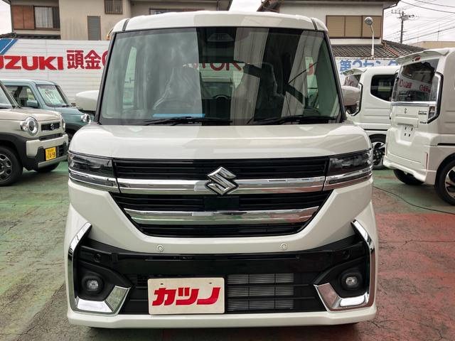 スペーシアカスタム ハイブリッドGS 届出済未使用車 純正マット バイザー 片側電動スライドドア セーフティーサポート アダクティブクルーズコントロール シートヒーター LEDヘッドライト(2枚目)