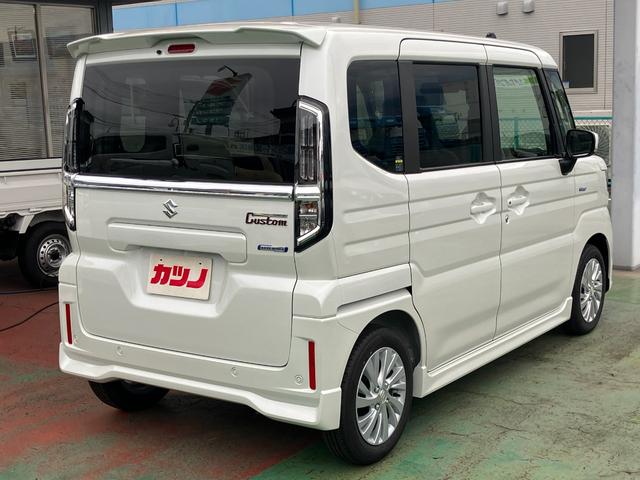 スペーシアカスタム ハイブリッドGS 届出済未使用車 純正マット バイザー 片側電動スライドドア セーフティーサポート アダクティブクルーズコントロール シートヒーター LEDヘッドライト(4枚目)