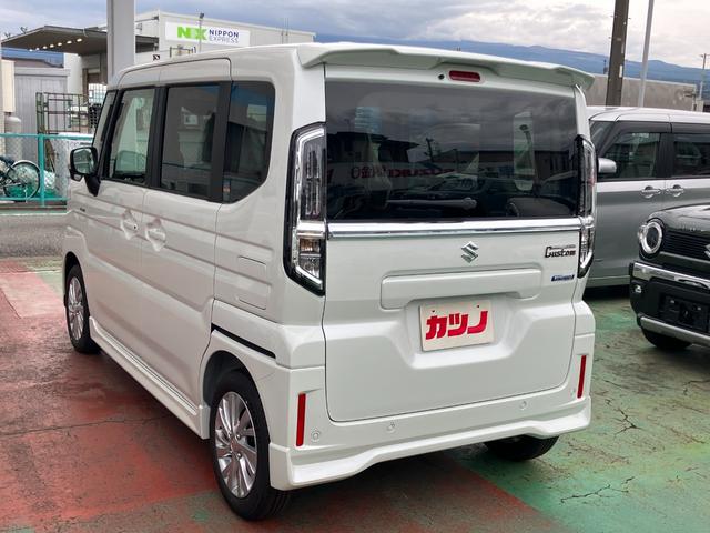 スペーシアカスタム ハイブリッドGS 届出済未使用車 純正マット バイザー 片側電動スライドドア セーフティーサポート アダクティブクルーズコントロール シートヒーター LEDヘッドライト(6枚目)