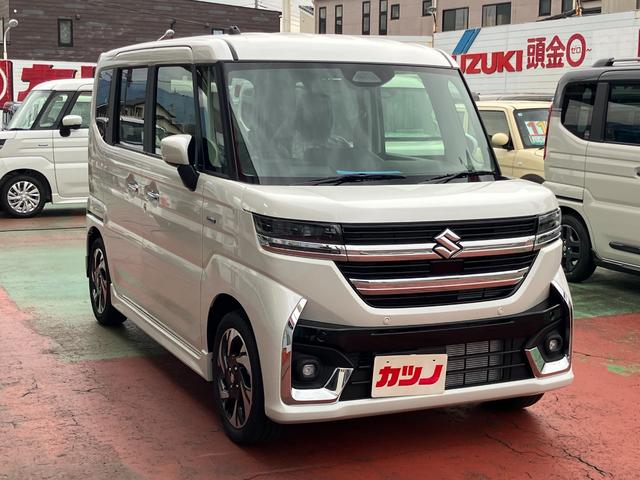 スペーシアカスタム ハイブリッドXS 届出済未使用車 純正マット バイザー 両側電動スライドドア スリムサーキュレーター セーフティーサポート アダクティブクルーズコントロール シートヒーター(3枚目)