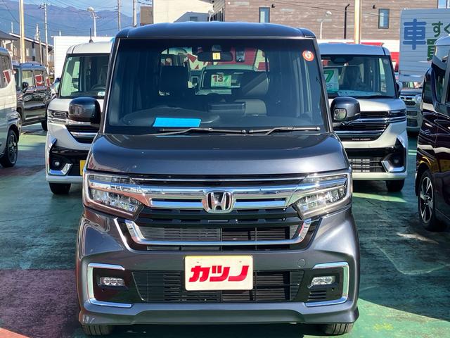 Ｎ－ＢＯＸカスタム ＥＸターボ　純正９インチナビ　バックカメラ　フルセグＴＶ　Ｂｌｕｅｔｏｏｔｈ　ＣａｒＰｌａｙ　アンドロイドオート対応　純正エンジンスターター　前後ドライブレコーダー　ＥＴＣ　両側電動スライドドア　電動パーキング（2枚目）