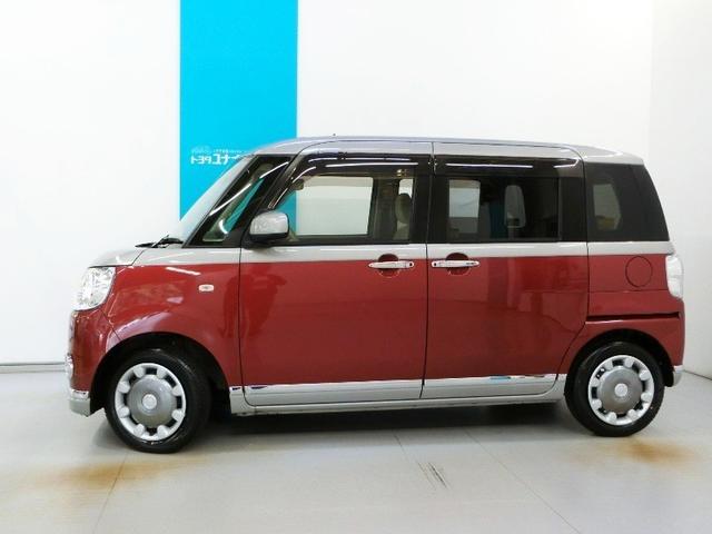 ムーヴキャンバス Ｘリミテッドメイクアップ　ＳＡＩＩＩ　衝突被害軽減システム　横滑り防止機能　ＡＢＳ　エアバッグ　盗難防止装置　アイドリングストップ　ＥＴＣ　ミュージックプレイヤー接続可　ＣＤ　スマートキー　キーレス　フル装備　両側電動スライド　オートマ（4枚目）