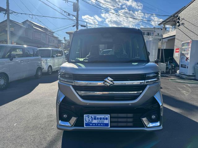 スペーシアカスタム 　両側電動スライドドア　オートクルーズコントロール　オートライト　スマートキー　アイドリングストップ　電動格納ミラー　シートヒーター　ＣＶＴ　アルミホイール　エアコン　パワーステアリング（13枚目）