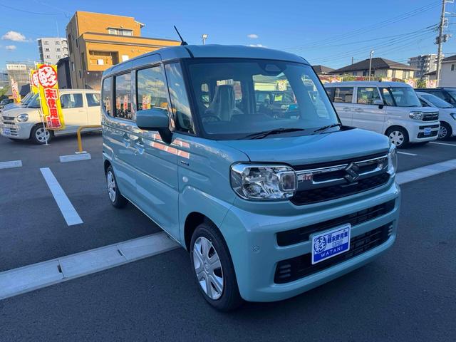 スペーシア ハイブリッドＸ　両側電動スライドドア　クリアランスソナー　オートライト　スマートキー　アイドリングストップ　電動格納ミラー　シートヒーター　ベンチシート　ＣＶＴ　盗難防止システム　ＡＢＳ　オットマン　エアコン（14枚目）