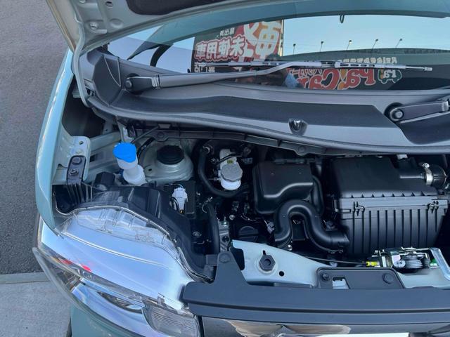 スペーシア ハイブリッドＸ　両側電動スライドドア　クリアランスソナー　オートライト　スマートキー　アイドリングストップ　電動格納ミラー　シートヒーター　ベンチシート　ＣＶＴ　盗難防止システム　ＡＢＳ　オットマン　エアコン（67枚目）