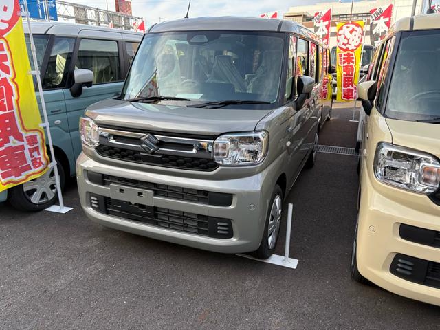 スペーシア ハイブリッドＸ　スライドドア　クリアランスソナー　衝突被害軽減システム　ＬＥＤヘッドランプ　スマートキー　ＣＶＴ　盗難防止システム　ＡＢＳ　ＥＳＣ　衝突安全ボディ　エアコン　パワーステアリング　パワーウィンドウ（2枚目）