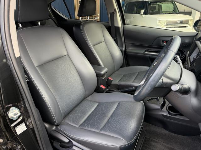 アクア Ｇブラックソフトレザーセレクション　禁煙車　専用シート　フルエアロ　純正ナビ　バックカメラ　Ｂｌｕｅｔｏｏｔｈ接続　前席シートヒーター　前後ドラレコ　ＥＴＣ　スマートキー×２個　１年保証付（13枚目）