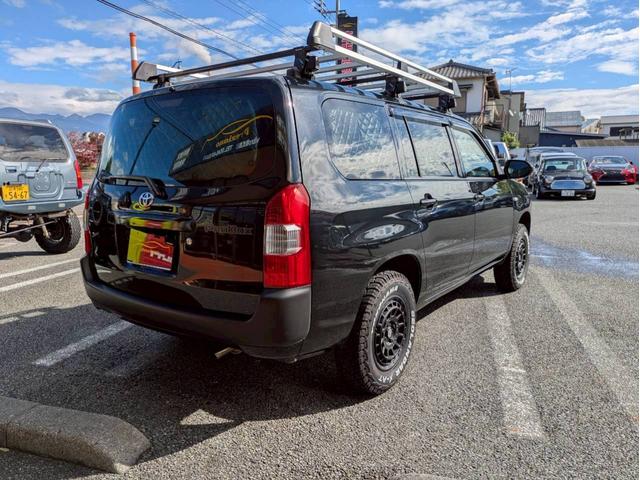 プロボックス F リフトアップ 社外14AW ジオランダーM/T ルーフキャリアー 純正ナビ フルセグTV バックモニター 前後ドライブレコーダー ETC AC100V ワンオーナー 禁煙車 セーフティセンス(5枚目)