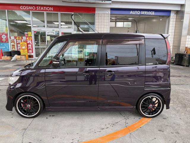 ルークス ハイウェイスター ローダウン 社外アルミ・テールランプ ETC 両側スライド・片側電動 ナビ TV オートライト HID スマートキー 電動格納ミラー ベンチシート CVT 盗難防止システム ABS 衝突安全ボディ(17枚目)