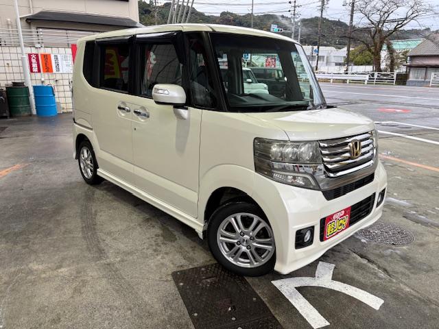 N-BOXカスタム G・Lパッケージ ワンオーナー ドライブレコーダー 両側スライド・片側電動 オートライト HID スマートキー アイドリングストップ 電動格納ミラー ベンチシート CVT 盗難防止システム ABS ESC(14枚目)