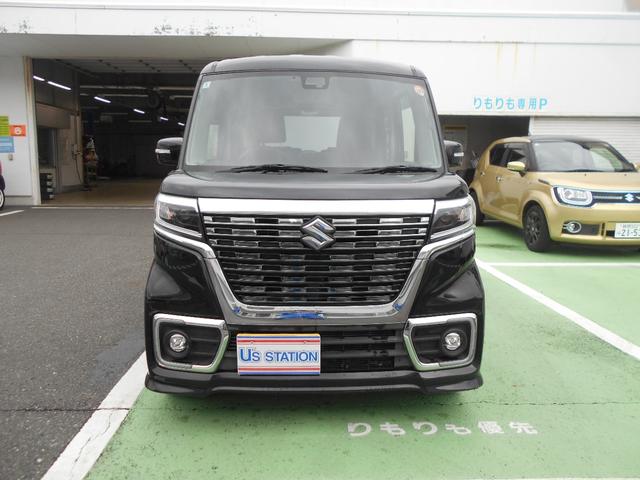 スペーシアカスタム ハイブリッドＸＳターボ　デュアルセンサーブレーキサポート　ＥＴＣ　純正オプション８インチナビ（2枚目）