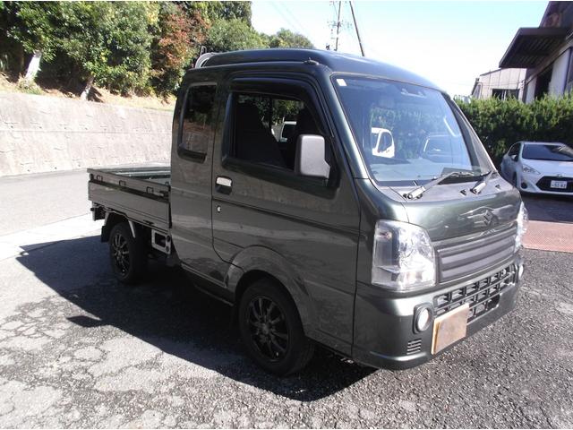 スーパーキャリイ 　Ｘ　４ＷＤ　衝突被害軽減システム　キーレス　エアコン　パワステ　パワーウィンド　デュアルカメラブレーキサポート　作業灯　ＬＥＤヘッドライト　ＬＥＤフォグランプ　社外アルミ（3枚目）