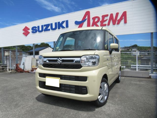 スペーシア ハイブリッドG 届出済未使用車 オートLEDライト オートハイビーム 前後ブレーキアシスト 両側スライドドア フットパーキング 先行車&青信号対応発進お知らせ機能 ヒルホールドコントロール オーディオレス(23枚目)