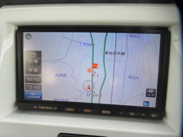 ハスラー X 後期型 純正7インチナビ ワンセグTV CD再生 6スピーカー オートHIDライト デュアルカメラブレーキサポート 左右席シートヒーター アイドリングストップ 純正15インチアルミ ワンオーナー(4枚目)