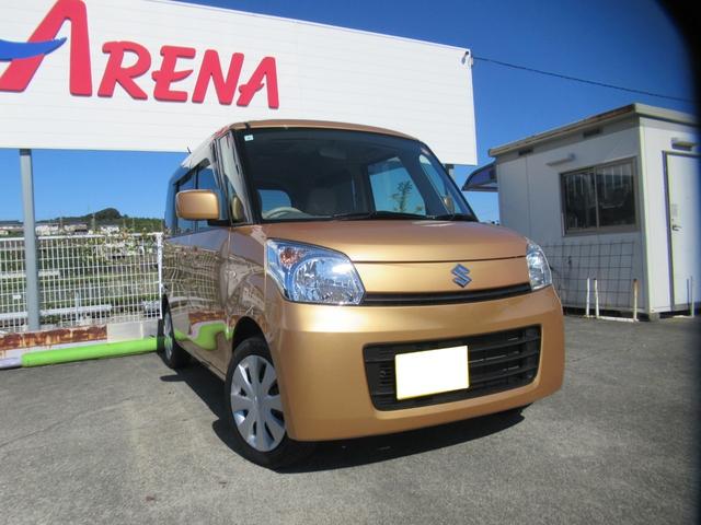 スペーシア X CDオーディオ 片側電動スライド 両側スライド イージードアクローザー 後席左右ロールサンシェード アイドリングストップ キーレスプッシュスタート スマートキー 電動格納ミラー オートエアコン(3枚目)