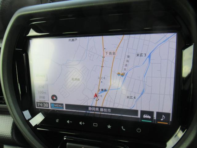 ハスラー タフワイルド　届出済未使用車　純正９インチ全方位バックカメラ付ナビ　Ｂｌｕｅｔｏｏｔｈ　ＤＶＤ再生　フルセグＴＶ　全方位バックカメラ　後席用テーブル　アダプティブクルコン　デュアルカメラブレーキサポート前後対応（5枚目）