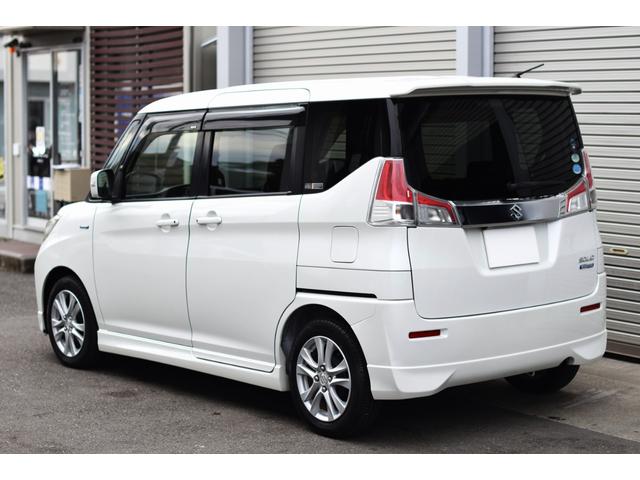 ソリオ ハイブリッドＭＺ　ブレーキサポート　禁煙車　ナビ　テレビ　両側パワースライドドア　Ｂｌｕｅｔｏｏｔｈ　ＥＴＣ　衝突被害軽減システム　誤発進抑制　車線逸脱抑制　ふらつき警報　先行車発進お知らせ　シートヒーター（3枚目）