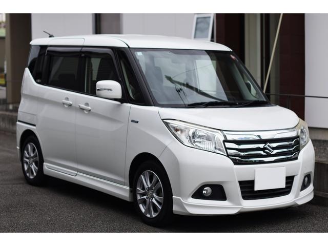 ソリオ ハイブリッドＭＺ　ブレーキサポート　禁煙車　ナビ　テレビ　両側パワースライドドア　Ｂｌｕｅｔｏｏｔｈ　ＥＴＣ　衝突被害軽減システム　誤発進抑制　車線逸脱抑制　ふらつき警報　先行車発進お知らせ　シートヒーター（5枚目）