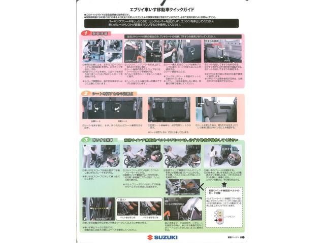 エブリイ 　車いす１基仕様車　福祉車輌　電動ウインチ　リモコン付き　ナビ　テレビ　４速オートマ　ワンオーナー　クイックマニュアル取扱説明書有り　禁煙車　アルミリアスロープ　ハイルーフ　エアコン　パワーウインド（14枚目）