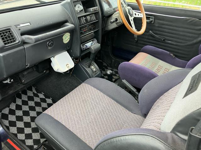 ジムニー  リフトアップ アルミホイール オートマ 社外ステアリング シート マフラー バンパー(14枚目)