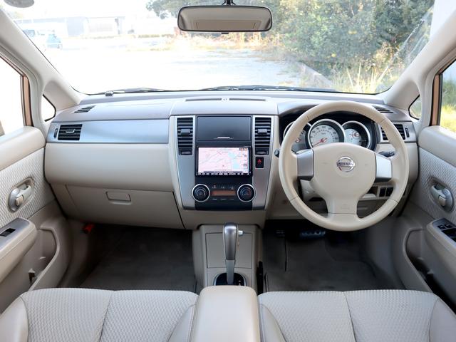 15M HDDナビ 禁煙車 地デジTV インテリジェントキー ハーフレザーシート オートライト 1年保証付き ETC オートエアコン CD/DVD視聴可 浜松ティーダ 浜松中古車 浜松コンパクトカー(4枚目)
