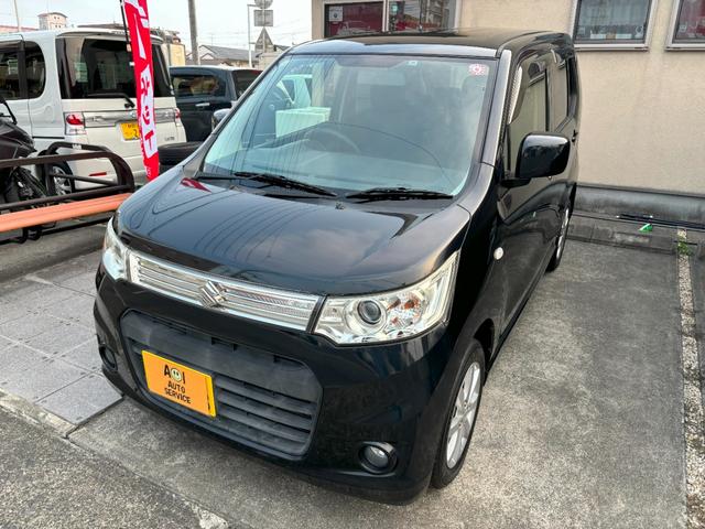ワゴンＲスティングレー Ｘ　車検　２年　付き　ナビ　ＴＶ　ＥＴＣ　オートライト　ＨＩＤヘッドライト　フォグランプ　革ハンドル　スマートキー（２個）　プッシュスタート　盗難防止システム　１４インチ純正アルミホイール（3枚目）