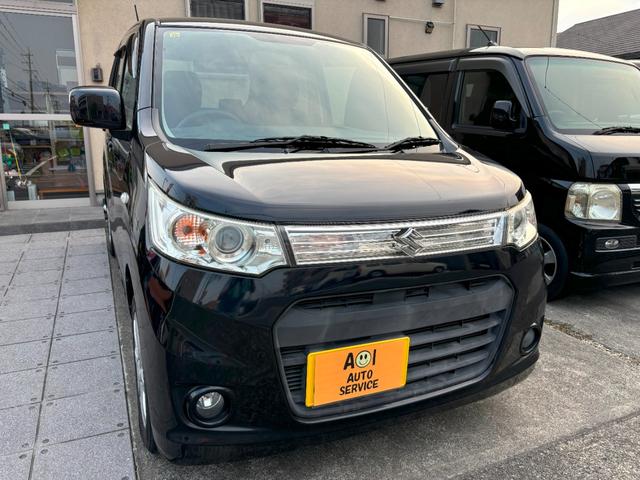 ワゴンＲスティングレー Ｘ　車検　２年　付き　ナビ　ＴＶ　ＥＴＣ　オートライト　ＨＩＤヘッドライト　フォグランプ　革ハンドル　スマートキー（２個）　プッシュスタート　盗難防止システム　１４インチ純正アルミホイール（4枚目）