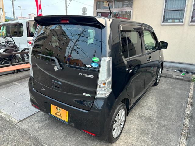 ワゴンＲスティングレー Ｘ　車検　２年　付き　ナビ　ＴＶ　ＥＴＣ　オートライト　ＨＩＤヘッドライト　フォグランプ　革ハンドル　スマートキー（２個）　プッシュスタート　盗難防止システム　１４インチ純正アルミホイール（12枚目）