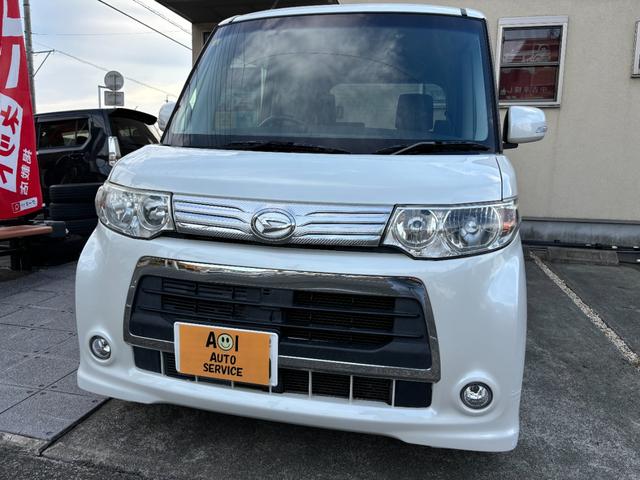 タント カスタムＲＳ　車検　２年　付き　　左後ろ電動スライドドア　１５インチ純正アルミホイール　国産タイヤ　スマートキー（合鍵なし）　社外オーディオ　ドアバイザー　フロアマット（2枚目）
