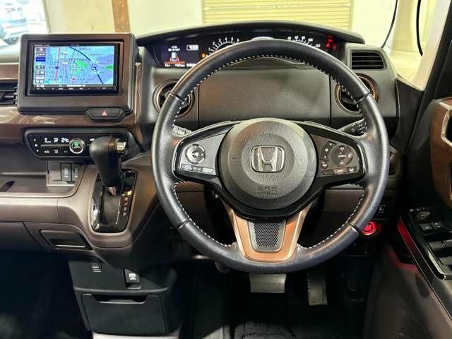 N-BOX G・Lターボホンダセンシングカッパーブラウンスタイル 1年間走行距離無制限保証付き 社外ナビ フルセグ Bカメラ ETC LED 両側(電動)スライドドア スマートキー ベンチシート 過給器設定モデル DVD CD ミュージックサーバー(12枚目)