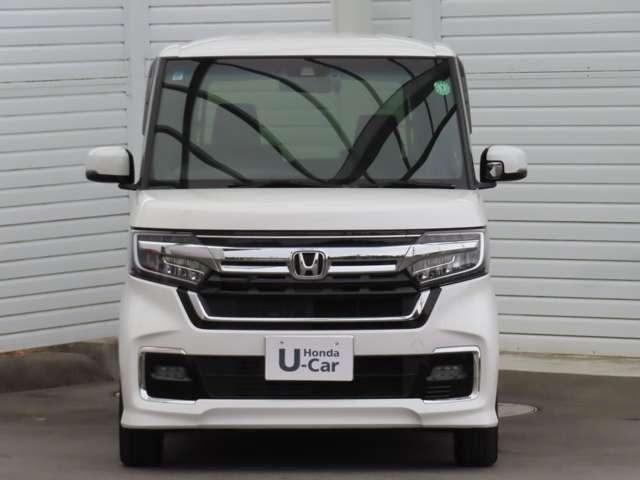 N-BOXカスタム L ナビ フルセグ 前後ドラレコ Rカメラ ETC LEDヘッドライト アルミホイール 両側電動スライドドア シートヒーター 衝突被害軽減ブレーキ(5枚目)