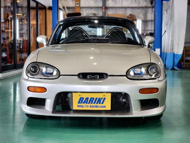 カプチーノ ベースグレード　５速ミッション　走行距離８５０００ＫＭ台　ＢＲＫ車高調　パナスポーツアルミホイール　社外マフラー　社外インタークーラー　ＭＯＭＯハンドル　ＥＴＣ　専門店整備済み　屋内展示車両（9枚目）