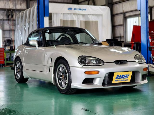 カプチーノ ベースグレード　５速ミッション　走行距離８５０００ＫＭ台　ＢＲＫ車高調　パナスポーツアルミホイール　社外マフラー　社外インタークーラー　ＭＯＭＯハンドル　ＥＴＣ　専門店整備済み　屋内展示車両（12枚目）
