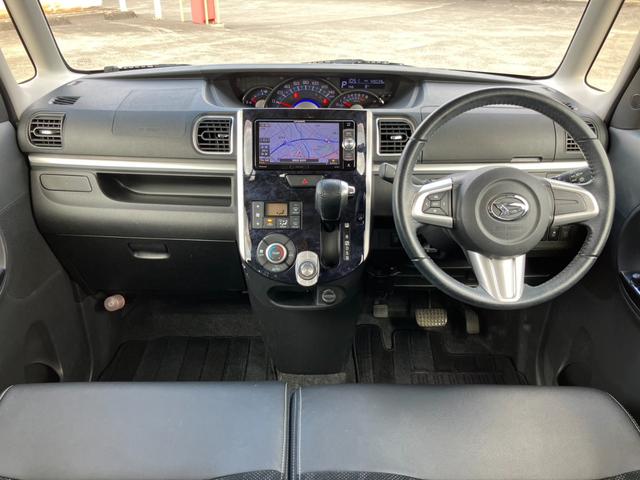 タント カスタムＲＳ　トップエディションＳＡＩＩ　社外ナビ　地デジ　Ｂカメラ　黒ハーフレザーＳ　両パワスラ　ＰＣＳ　Ａストップ　スマートアシスト　純正１５インチＡＷ　スマートキー　Ｐスタート　ＥＴＣ（13枚目）