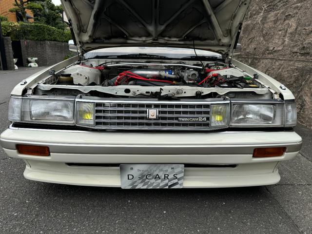 マークII グランデ ツインカム24 限定車 リミテッド 載せ替え5速公認車 044たまごパール 純正リヤバイザー 14インチSSRフォーミュラーメッシュ 社外マフラー(15枚目)