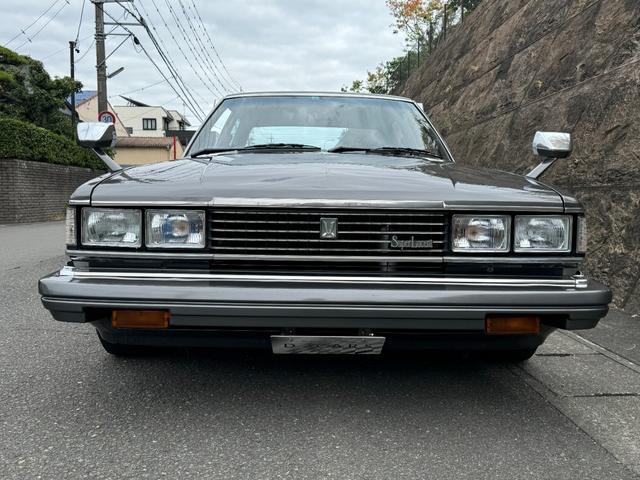 クレスタ スーパールーセント　角目４灯　グレーツートン　５速　フェンダーミラー　車高調　オリジナルマフラー　社外１４インチアルミ・フォーカスレーシング　社外デッキ　社外ステアリング　社外シフトノブ（3枚目）