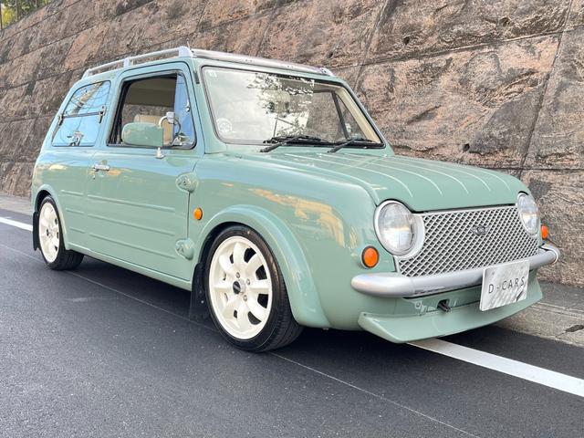 パオ キャンバストップ カスタム車両・全塗装(純正設定色)(元色ベージュ)・社外ホイール・社外マフラー・社外オーディオ・社外ハンドル・社外シフトノブ・社外追加メーター(3枚目)