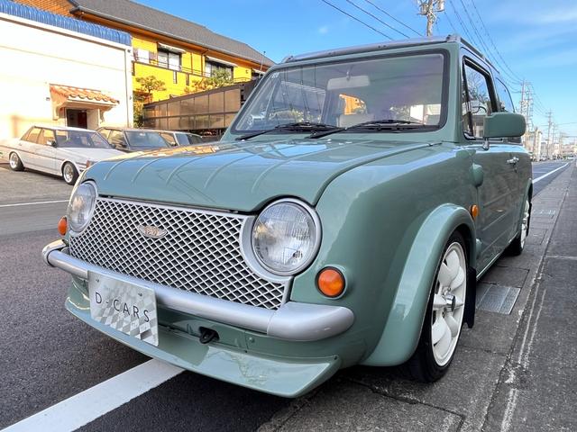 パオ キャンバストップ カスタム車両・全塗装(純正設定色)(元色ベージュ)・社外ホイール・社外マフラー・社外オーディオ・社外ハンドル・社外シフトノブ・社外追加メーター(8枚目)