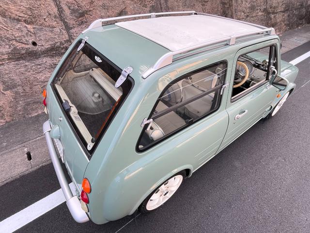 パオ キャンバストップ カスタム車両・全塗装(純正設定色)(元色ベージュ)・社外ホイール・社外マフラー・社外オーディオ・社外ハンドル・社外シフトノブ・社外追加メーター(10枚目)