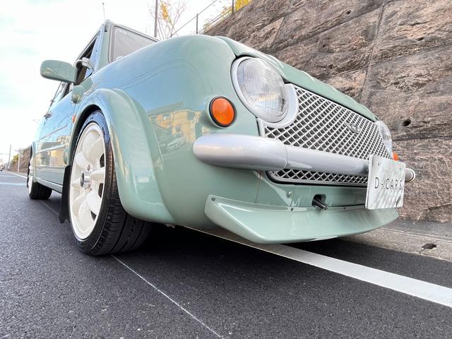 パオ キャンバストップ カスタム車両・全塗装(純正設定色)(元色ベージュ)・社外ホイール・社外マフラー・社外オーディオ・社外ハンドル・社外シフトノブ・社外追加メーター(15枚目)