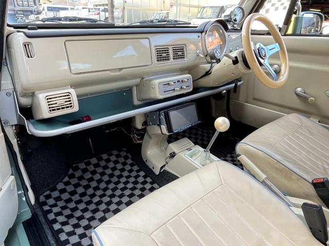 パオ キャンバストップ カスタム車両・全塗装(純正設定色)(元色ベージュ)・社外ホイール・社外マフラー・社外オーディオ・社外ハンドル・社外シフトノブ・社外追加メーター(26枚目)