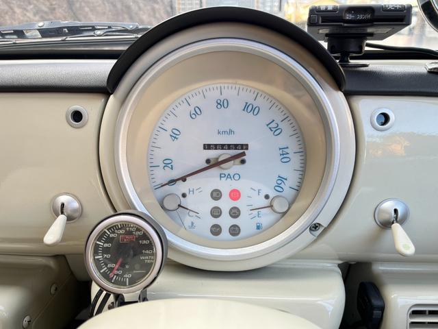 パオ キャンバストップ カスタム車両・全塗装(純正設定色)(元色ベージュ)・社外ホイール・社外マフラー・社外オーディオ・社外ハンドル・社外シフトノブ・社外追加メーター(30枚目)