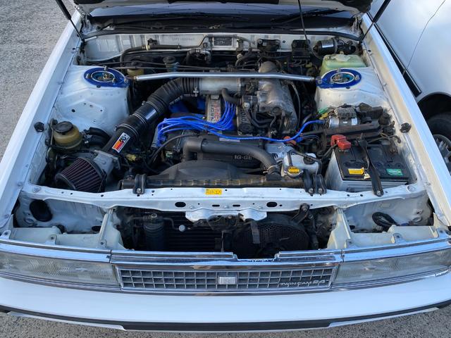 クレスタ スーパールーセント　ツインカム２４　後期型　赤内装　５速公認　車高調　ＳＳＲ１４インチマークＩＩＩ　Ｄ－ＣＡＲＳオリジナルマフラー　フロントスポイラー　リヤスポイラー　デジパネ　ＫＥＮＷＯＯＤ当時物デッキ　社外ステアリング　水中花（29枚目）