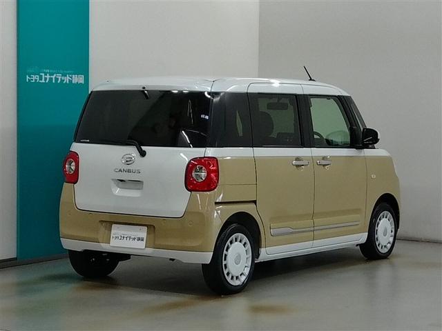 ムーヴキャンバス ストライプスＧ　安全装備　衝突被害軽減システム　横滑り防止機能　ＡＢＳ　エアバッグ　盗難防止装置　アイドリングストップ　バックカメラ　ミュージックプレイヤー接続可　スマートキー　キーレス　フル装備　両側電動スライド（2枚目）