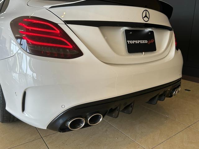Ｃクラス Ｃ２２０ｄ　ローレウスエディション　Ｃ６３スタイルカスタム　リアトランクスポイラー　オレンジキャリパーペイント　マフラーカッター４本出し　リアディフューザー　グロスブラックホイール　メッキグロスブラックペイント　レーダーセーフティｐｋｇ（54枚目）
