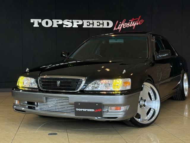 クレスタ ルラーンＳ　買取車両　１ＪＺターボエンジン載替　５速ＭＴ載替　ＷＯＲＫランベリックＬＤ１　前置きインタークーラー　車高調　ＨＫＳエアクリ　サンルーフ　砲弾マフラー　ＴＲＤメーター交換　後期最終モデル　改造変更済み（2枚目）